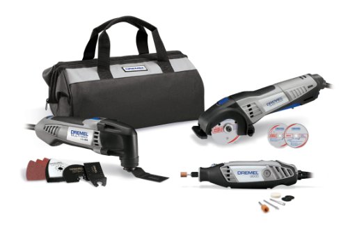 Dremel CKDR-02 Ultimate 3-Tool Combo Kit with 15 Accessories and Storage Bag