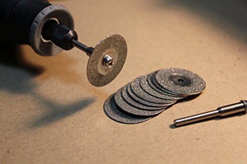10 X Diamond Coated Cutting Cut-Off Blade Wheels Dia-1″ For Dremel Rotray tool