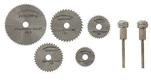 SE SS46HS 5-Piece High-Speed Steel Saw Blades Set with 2 Mandrels