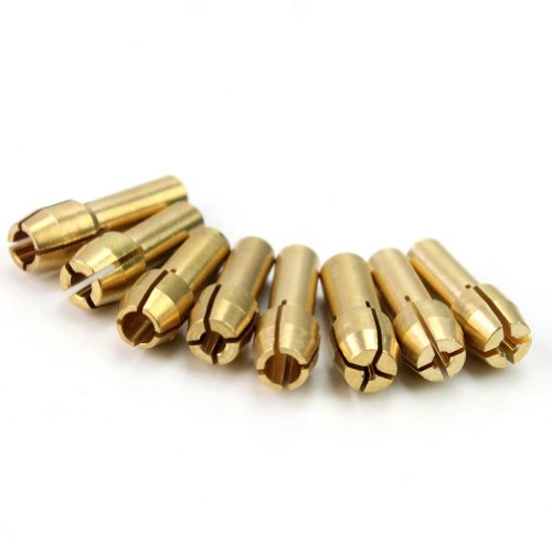 RHX 2 Set of Brass Collet Fits Dremel Rotary Tools Including 1mm/1.6mm/2.3mm/3.2mm