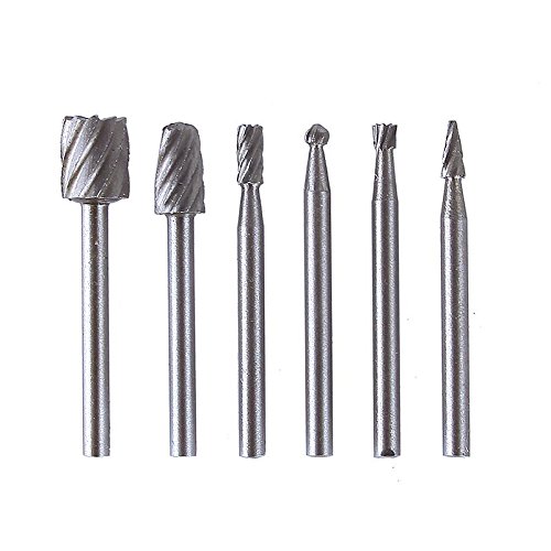 6pcs HSS Routing Router Grinding Bits Burr For Rotary Tool Dremel Bosch