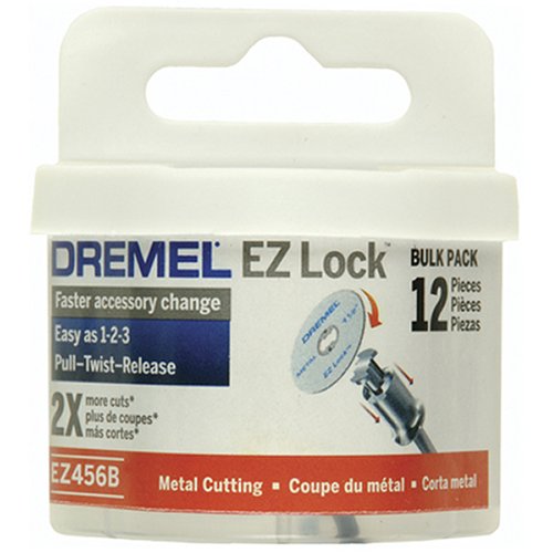 Dremel EZ456B 1 1/2-Inch EZ Lock Rotary Tool Cut-Off Wheels For Metal – 12 pieces