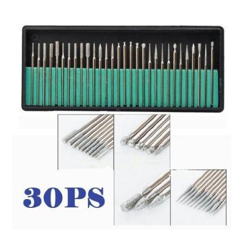 30 Piece Manicure Pedicure PRO Electric Nail Drill Bit SET 3/32 File Shank