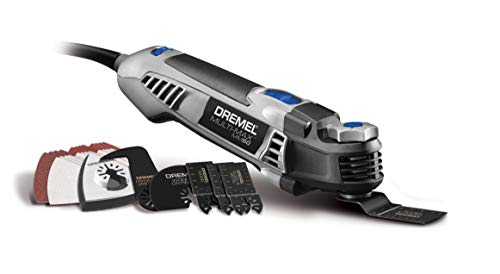 Dremel MM50-01 Multi-Max Oscillating Tool Kit with Tool-LESS Accessory Change- 5 Amp- Diy Multi Tool with 30 Accessories- Compact Head & Angled Body- Drywall, Nails, Pvc Cutter, Remove Grout & Sanding