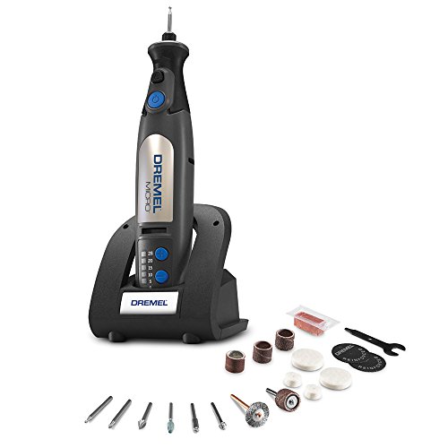 Dremel 8050-N/18 Micro Cordless Rotary Tool Kit with Docking Station- Engraver, Polisher, and Detail Sander- Ideal for Glass Engraving, Wood Carving, Sanding, Polishing, and Cutting- 18 Accessories